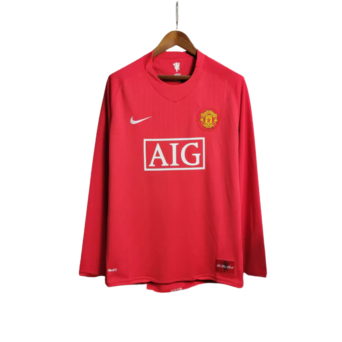 Camisa Manchester United I 2007/2008 Manga Longa - Retrô - Vermelha