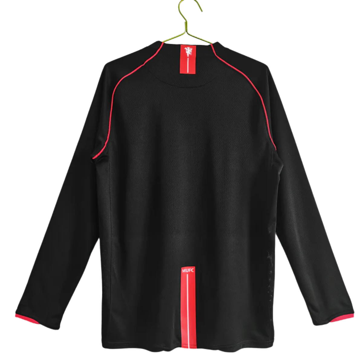 Camisa Manchester United II 2007/2008 Manga Longa - Retrô - Preta