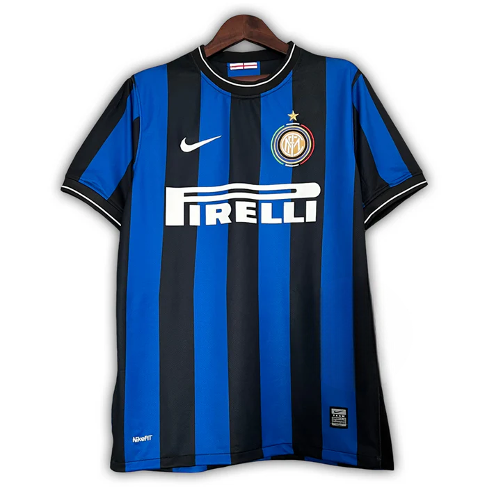 Camisa Inter de Milão I 2009/2010 Nike - Azul e Preta - Retrô