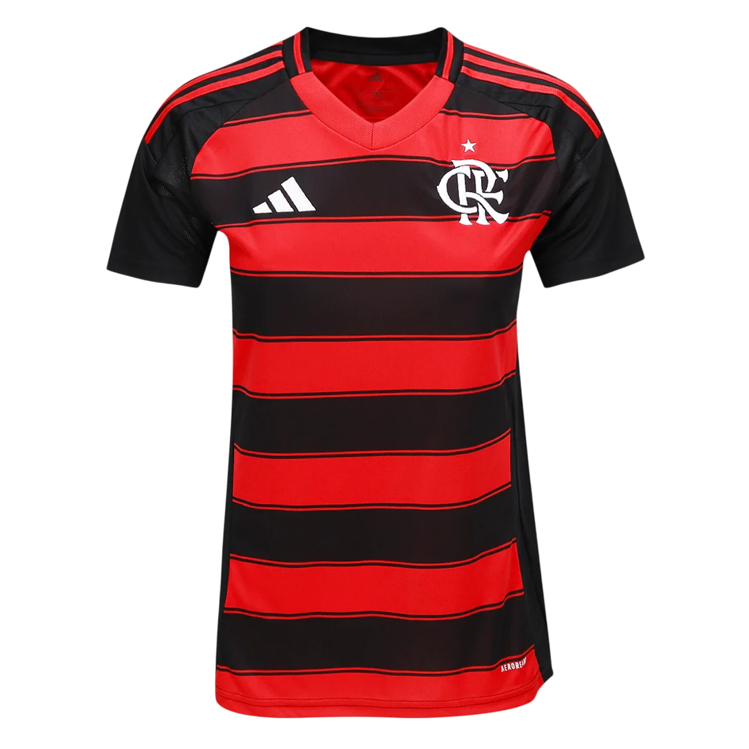 Camisa Flamengo Feminina I 25/26 - Vermelha e Preta