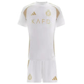 Kit Infantil Al-Nassr III 24/25 – Branco e Dourado
