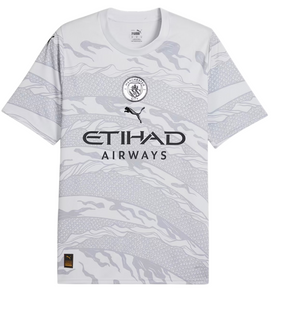 Camisa Manchester City - Temporada 23/24 - Dragão - Branca
