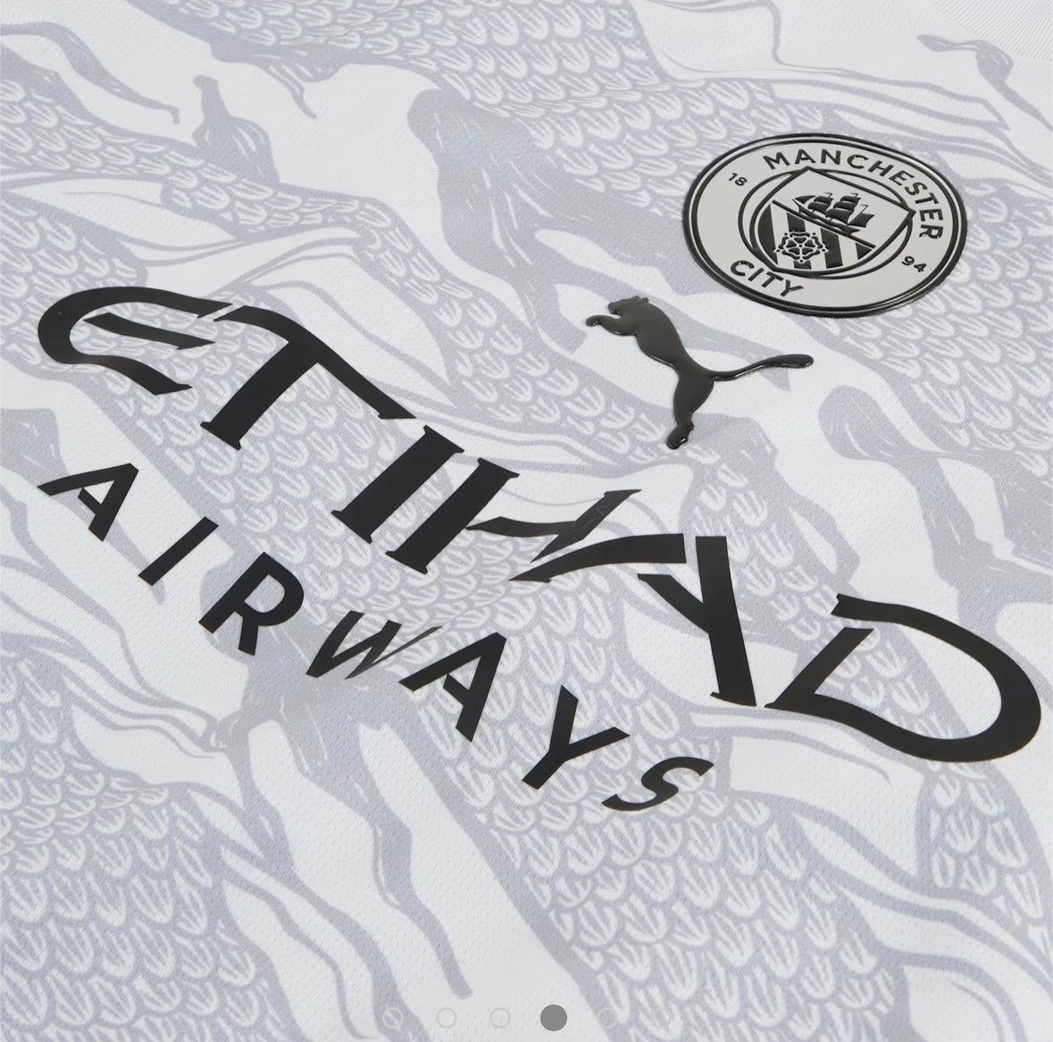 Camisa Manchester City - Temporada 23/24 - Dragão - Branca