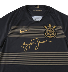 Camisa Corinthians Ayrton Senna 18/19 Retrô - Preta