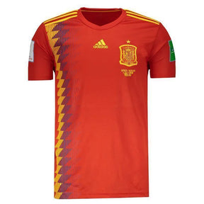 Camisa Espanha I 2018 - Torcedor Adidas Masculina - Vermelha - Retrô