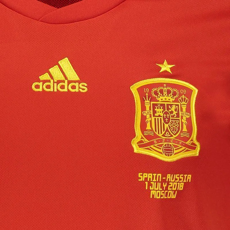Camisa Espanha I 2018 - Torcedor Adidas Masculina - Vermelha - Retrô
