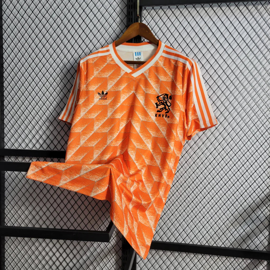 Camisa Holanda I 1988 Adidas - Laranja - Retrô