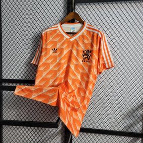 Camisa Holanda I 1988 Adidas - Laranja - Retrô