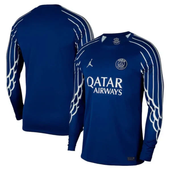 Camisa PSG Jordan IV 24/25 - Manga Longa - Azul