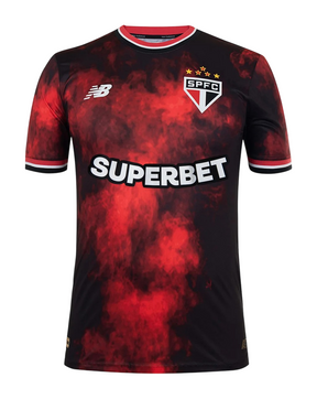 Camisa São Paulo III 24/25 - Preta e Vermelha