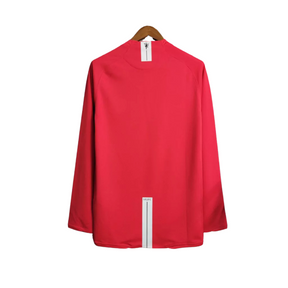 Camisa Manchester United I 2007/2008 Manga Longa - Retrô - Vermelha