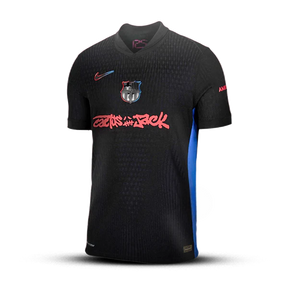 Camisa Barcelona Away x Travis Scott 24/25 - Torcedor Masculino - Preta