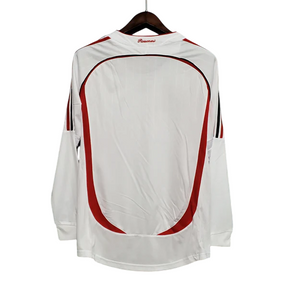 Camisa Milan II 2006/2007 Manga Longa - Retrô - Branca