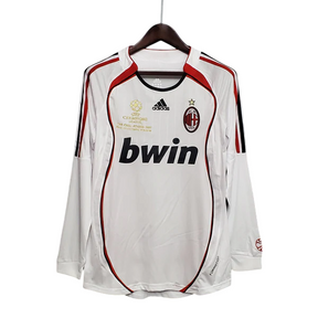 Camisa Milan II 2006/2007 Manga Longa - Retrô - Branca