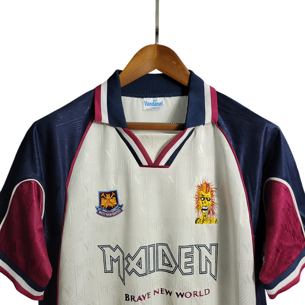 Camisa West Ham 1997 - Iron Maiden - Branca
