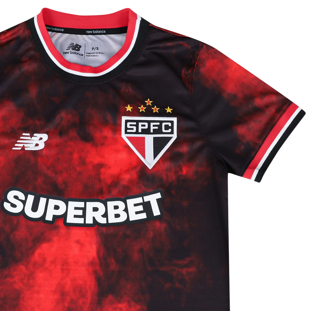 Camisa São Paulo Feminina III 24/25 - Preta e Vermelha