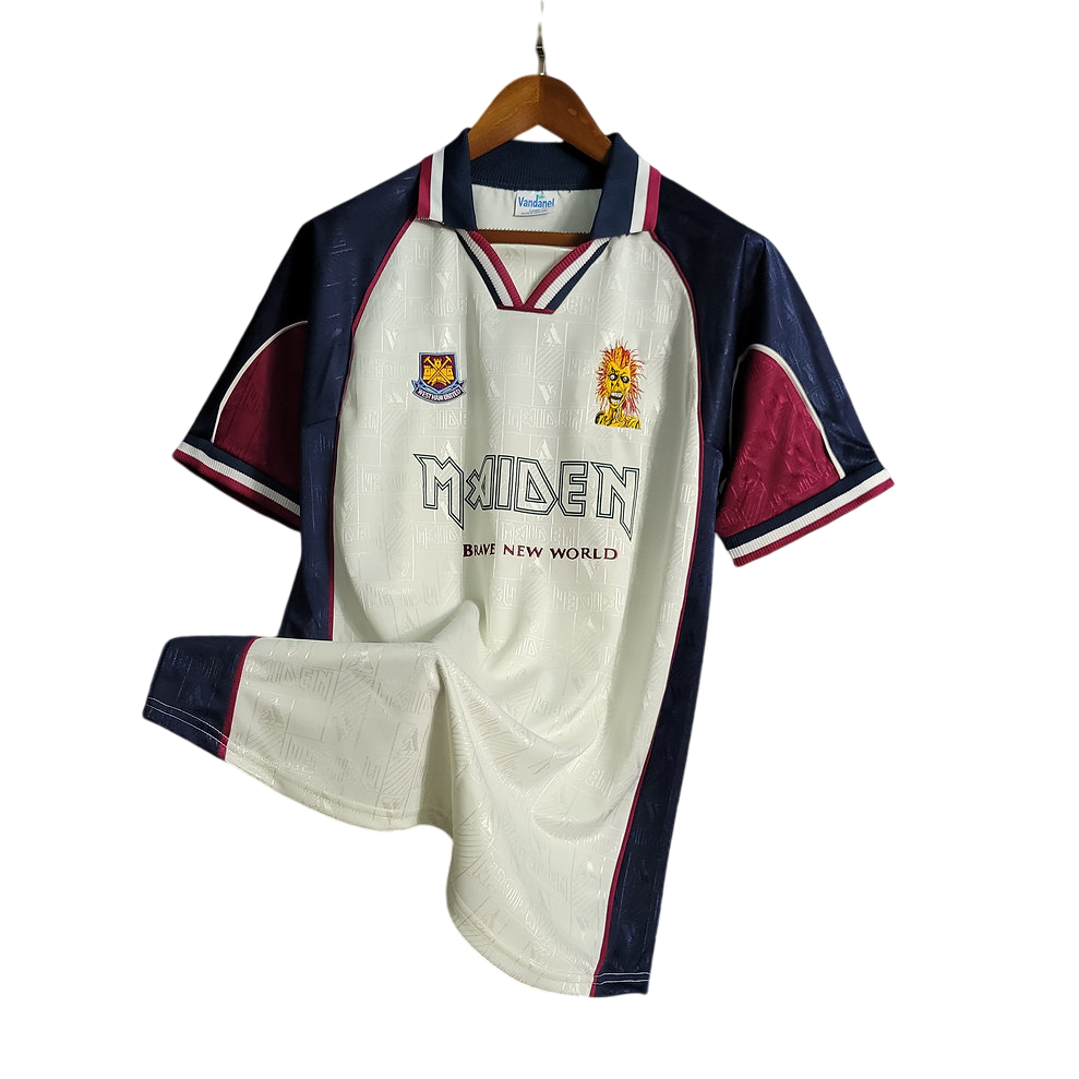 Camisa West Ham 1997 - Iron Maiden - Branca